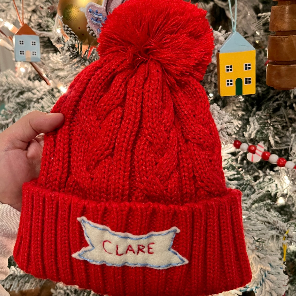 Red toddler winter hat shop