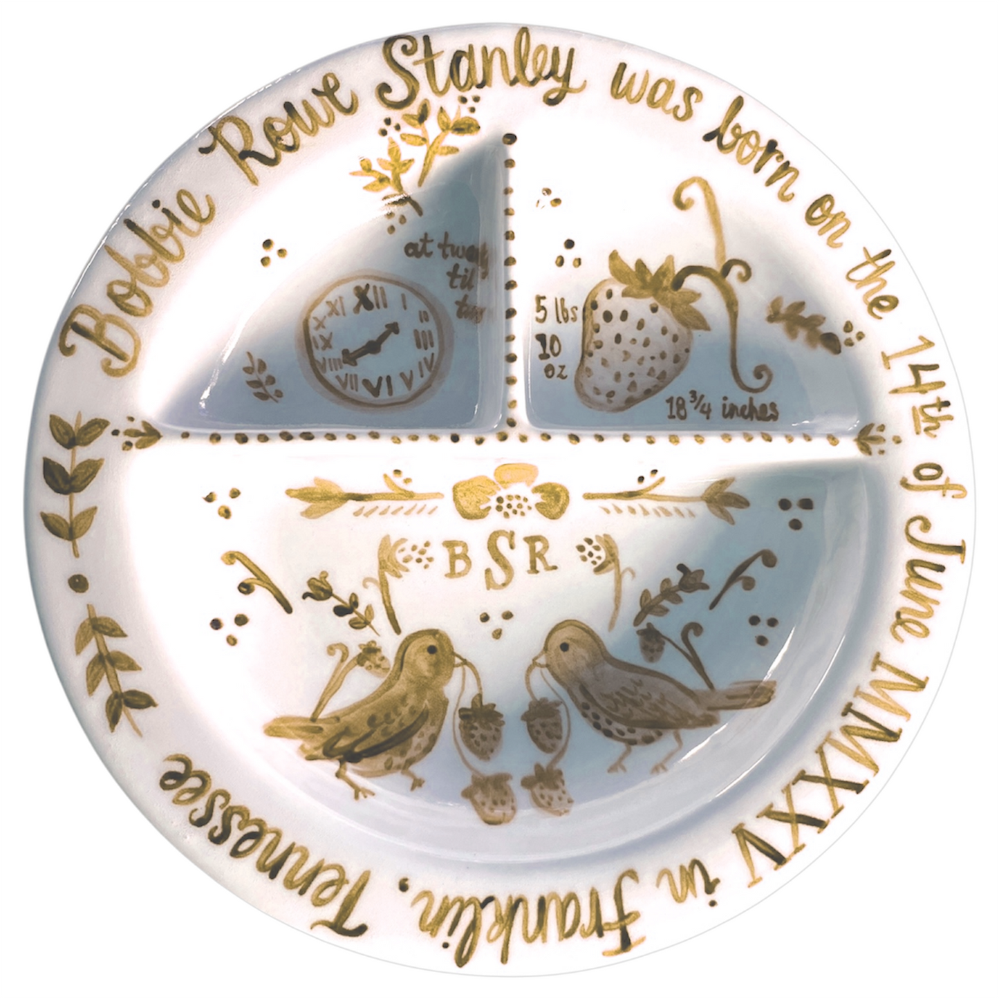 Children's Divided Bowl - Strawberry Thief