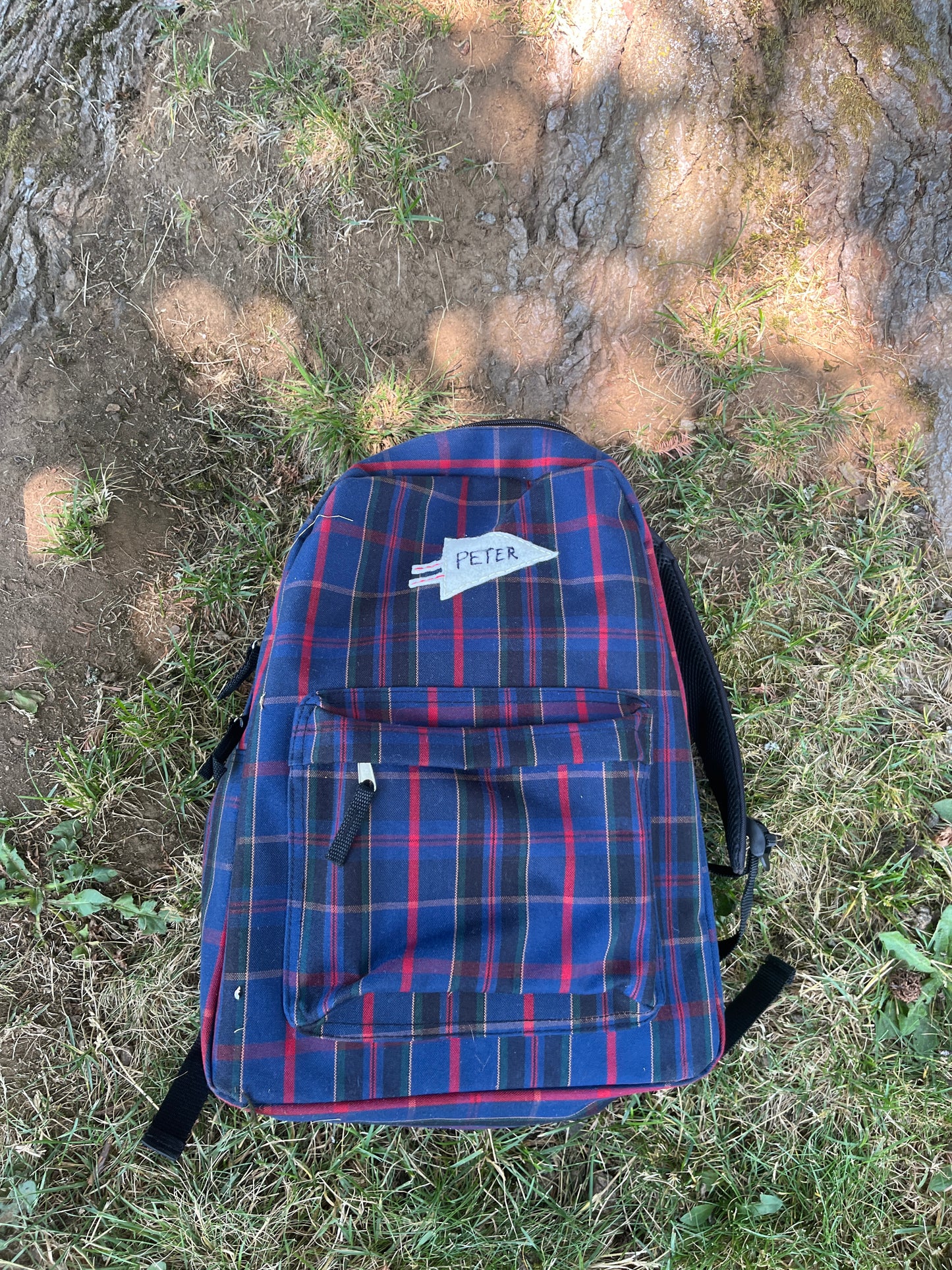 Personalized Plaid Backpack - "Peter" Plaid