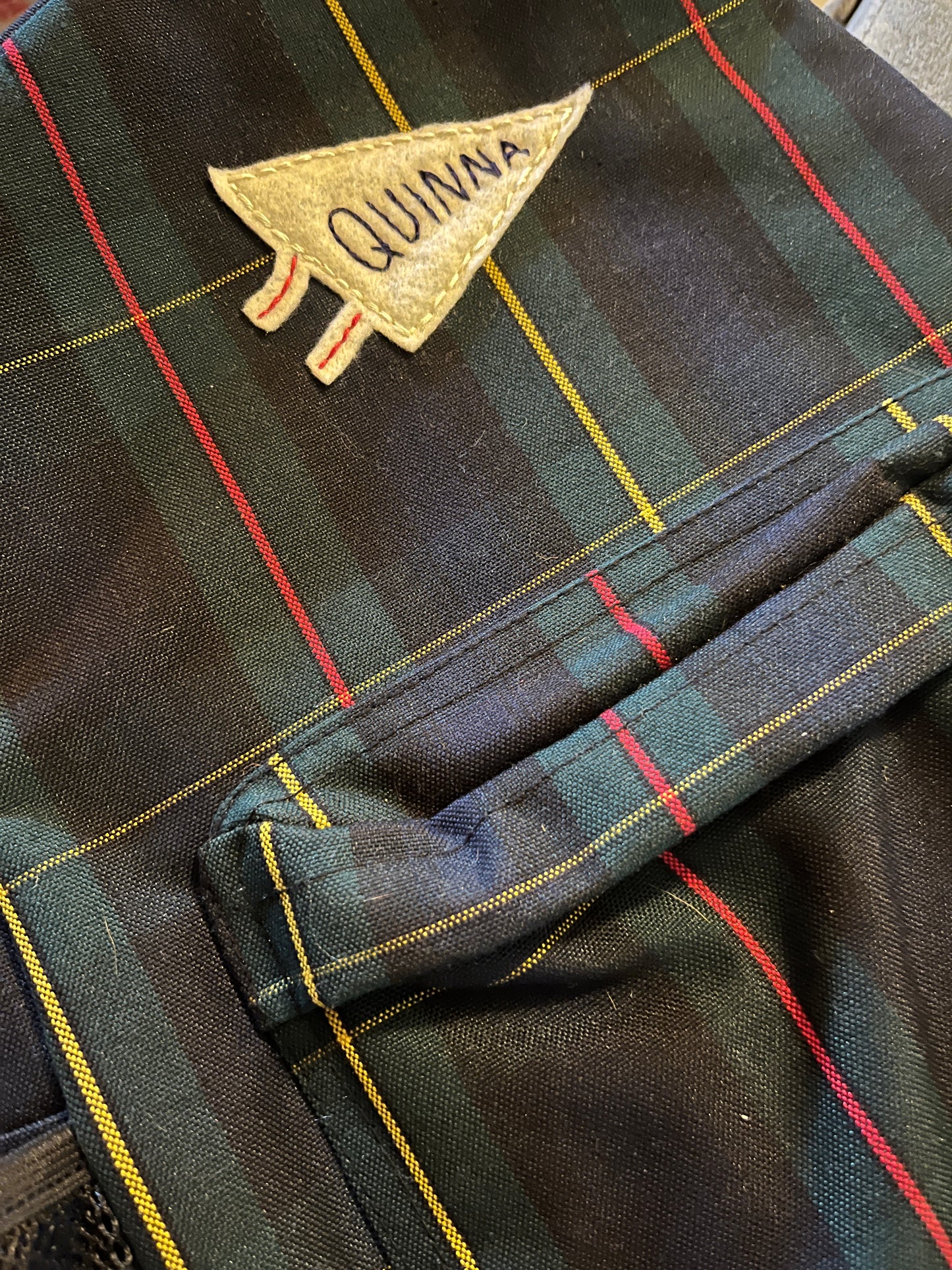 Personalized Plaid Backpack - "Quinna" plaid