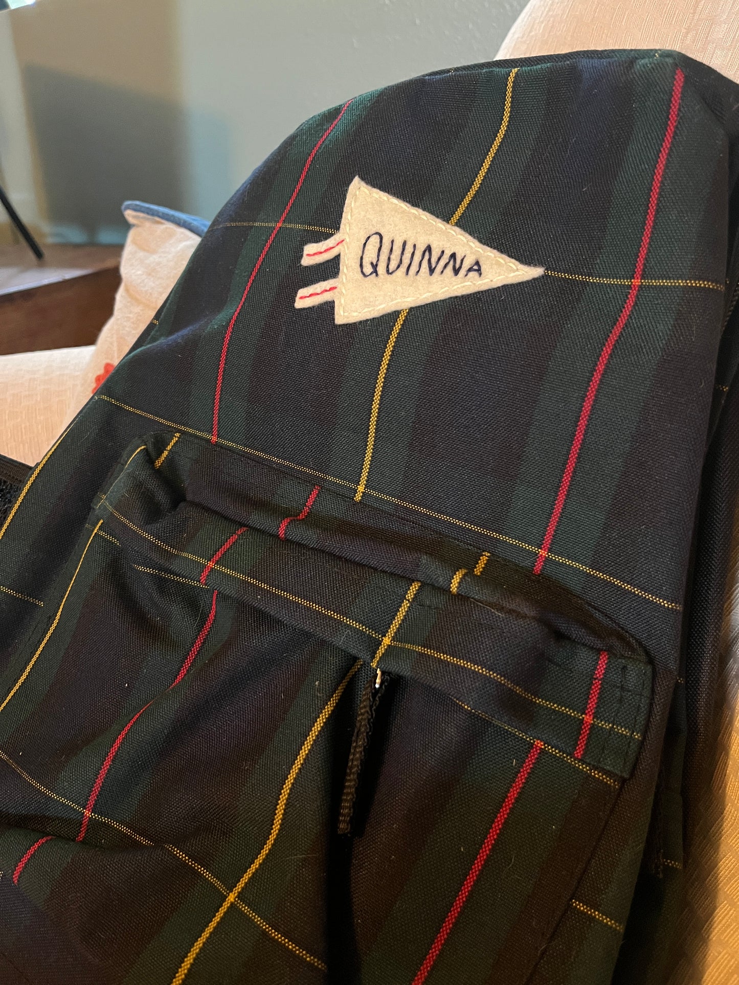 Personalized Plaid Backpack - "Quinna" plaid