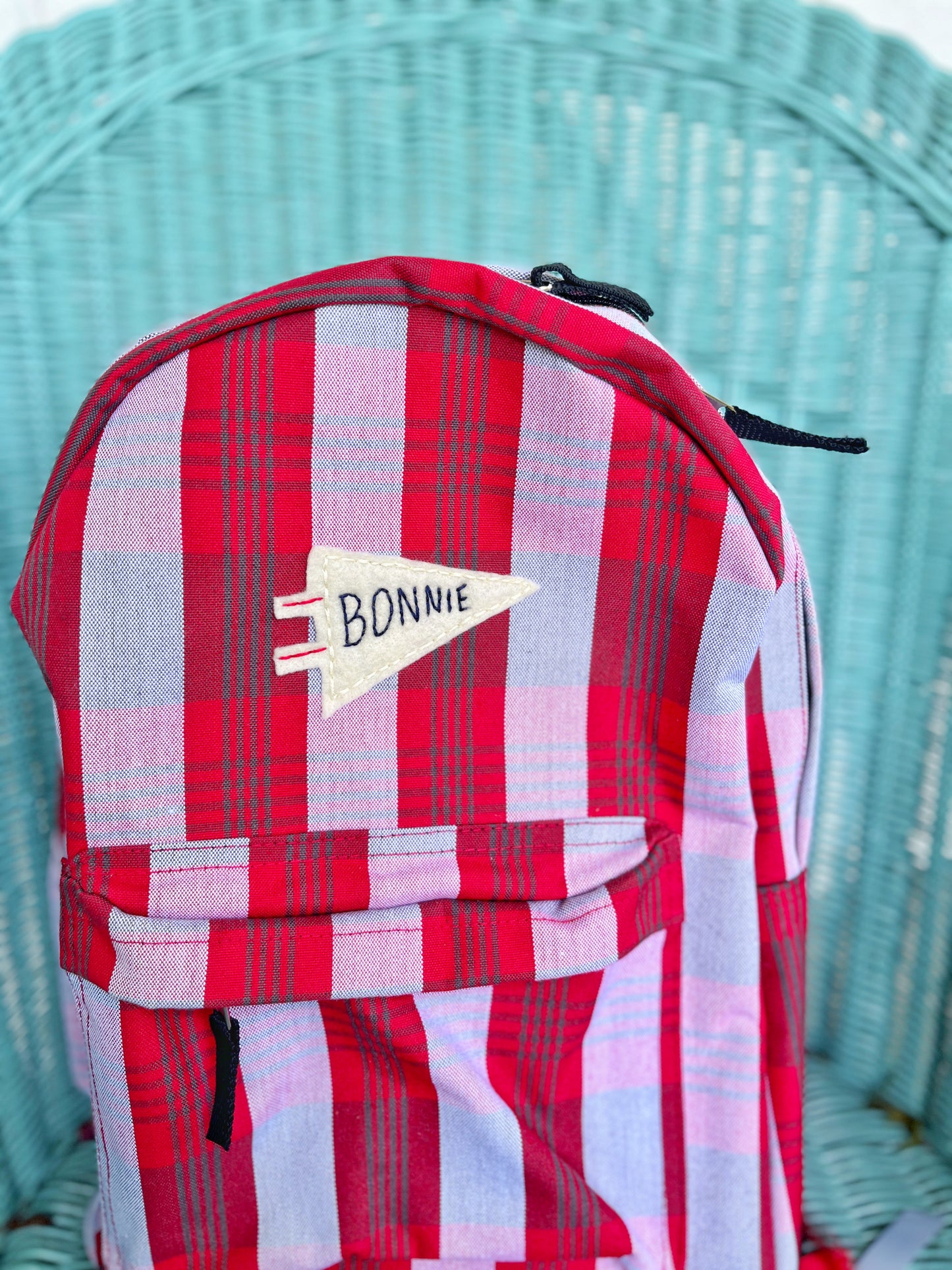 Personalized Plaid Backpack - "Bonnie" Plaid