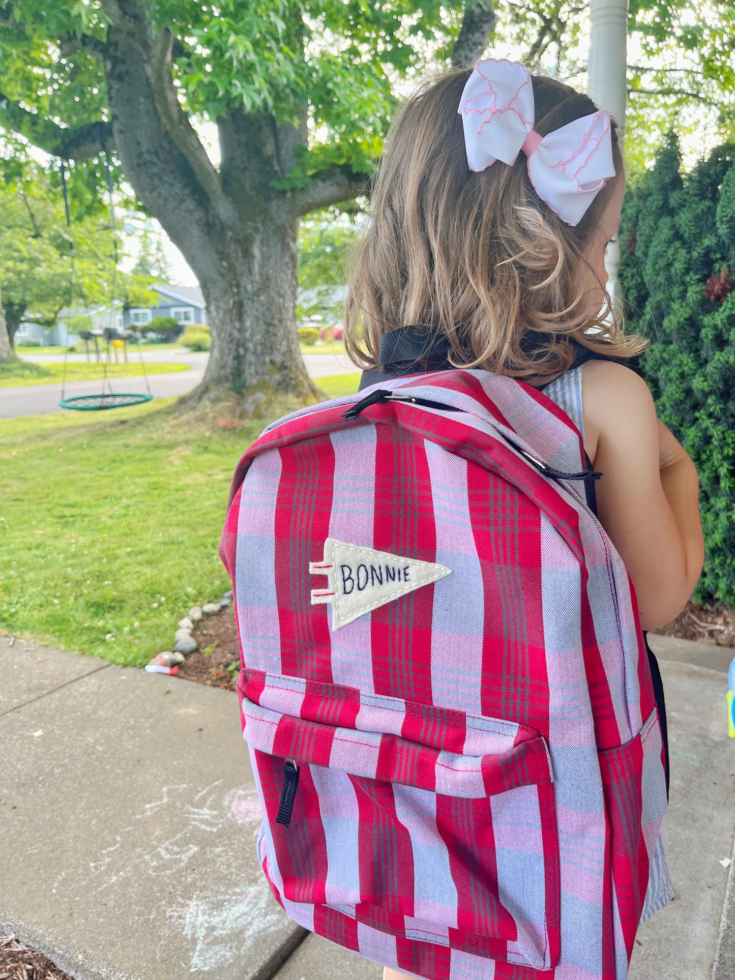 Personalized Plaid Backpack - "Bonnie" Plaid