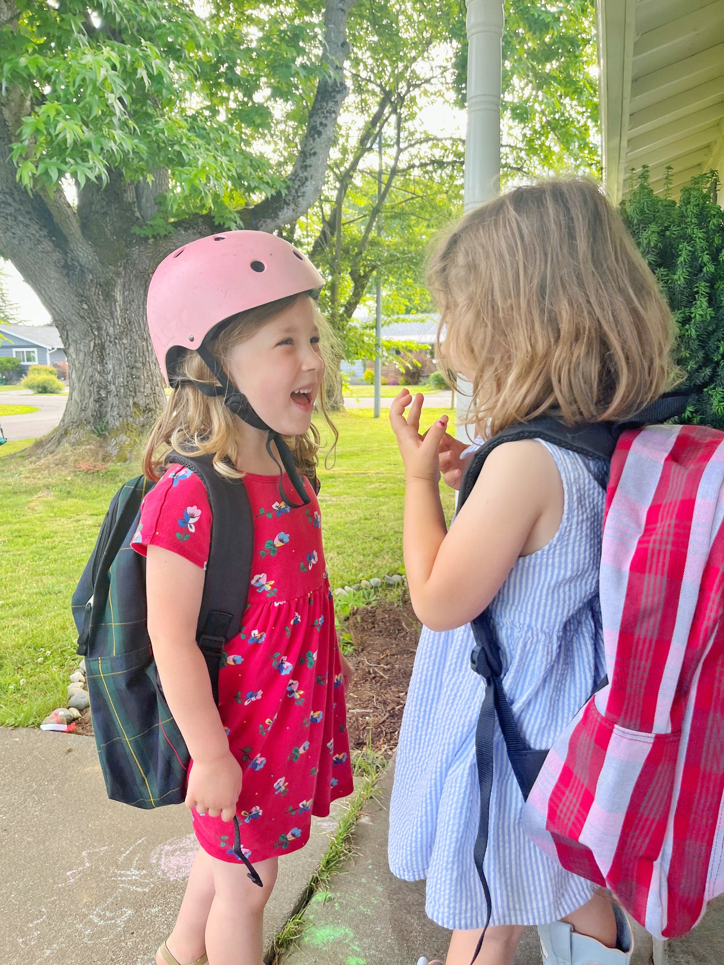 Personalized Plaid Backpack - "Quinna" plaid