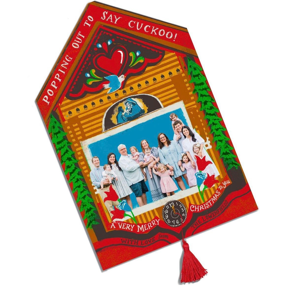 Christmas Cards with Matching Envelopes - Cuckoo Clock