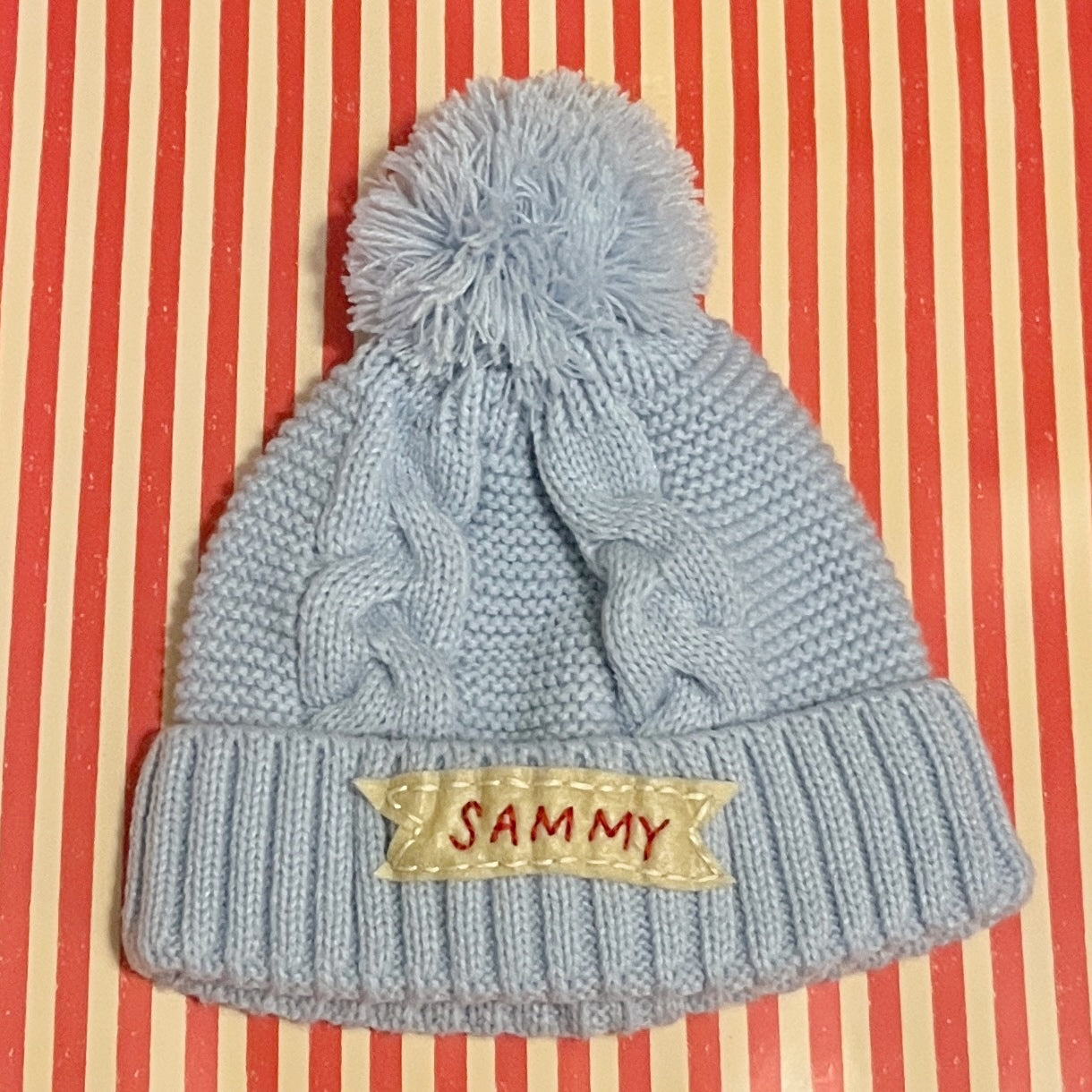 Baby/Toddler Winter Pom Hat - Light Blue