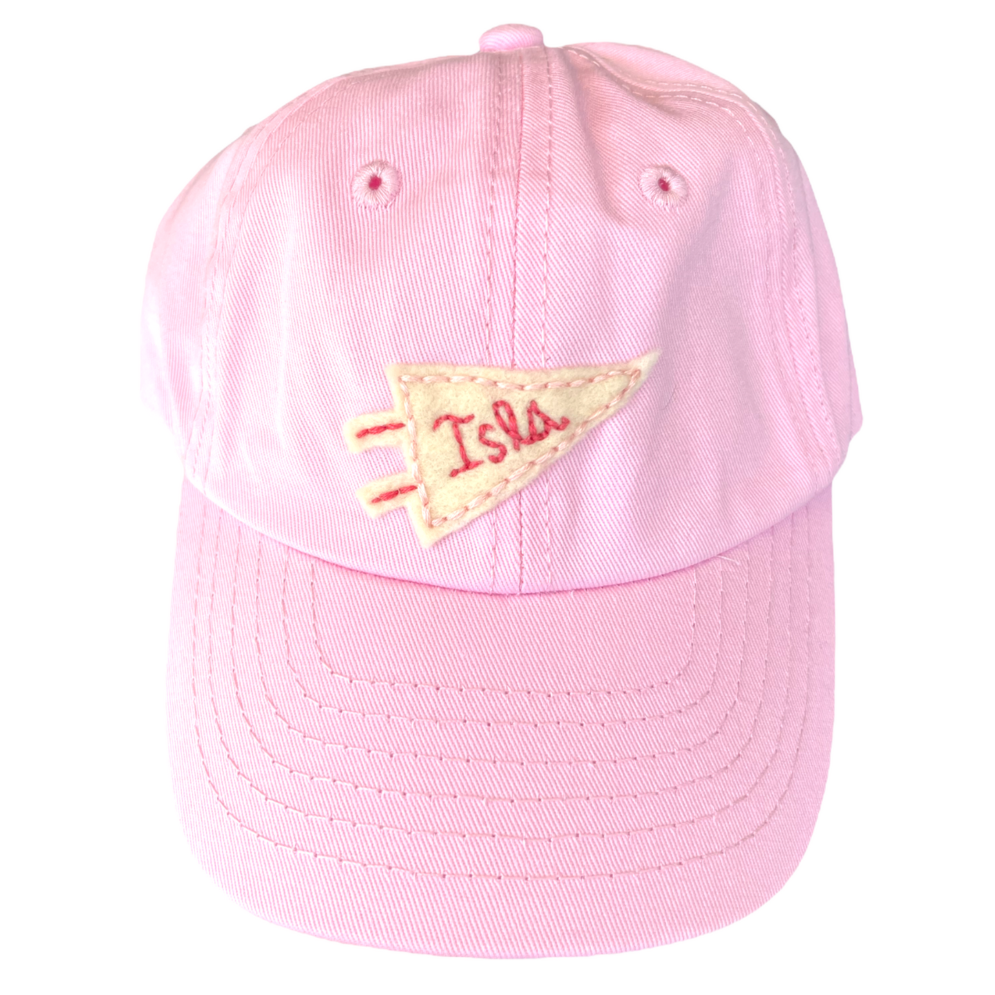 Toddler / Kids BASEBALL CAP with Name | Hand Stitched and Personalized | CUSTOM COLOR