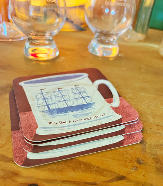 Set of 4 Coasters - Auld Lang Syne