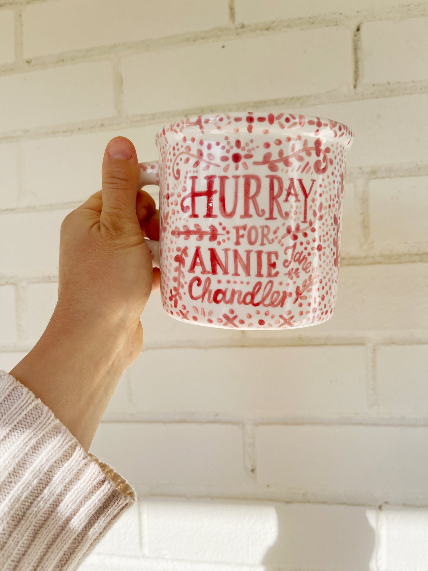 Hurray For… mug with detailed pattern