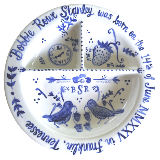 Children's Divided Bowl - Strawberry Thief