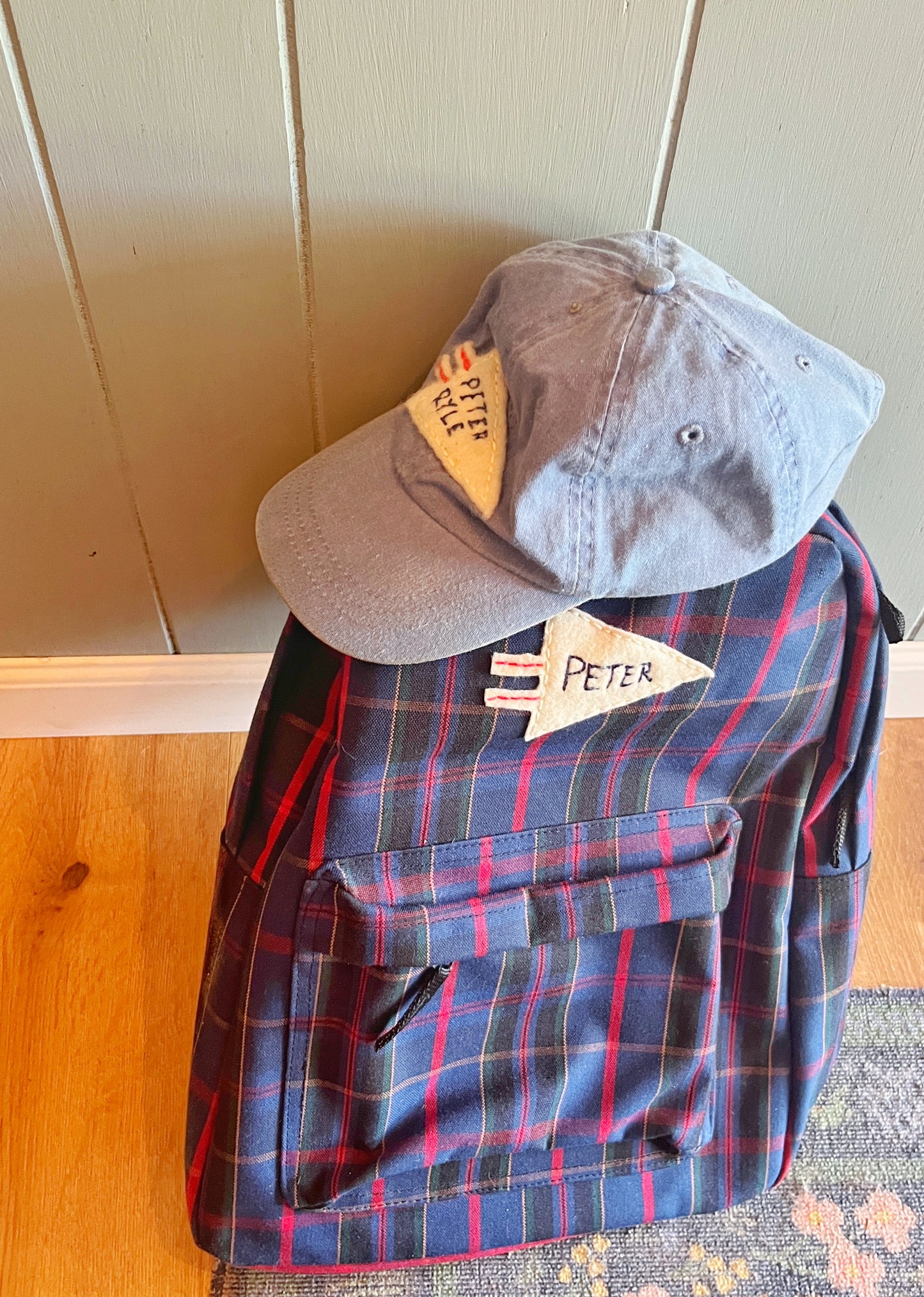 Personalized Plaid Backpack - "Peter" Plaid