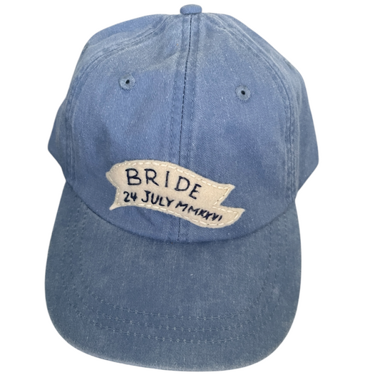 Hand Embroidered Baseball Cap - Bride