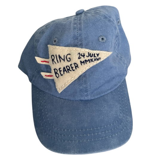 Hand Embroidered Baseball Cap - Ringbearer