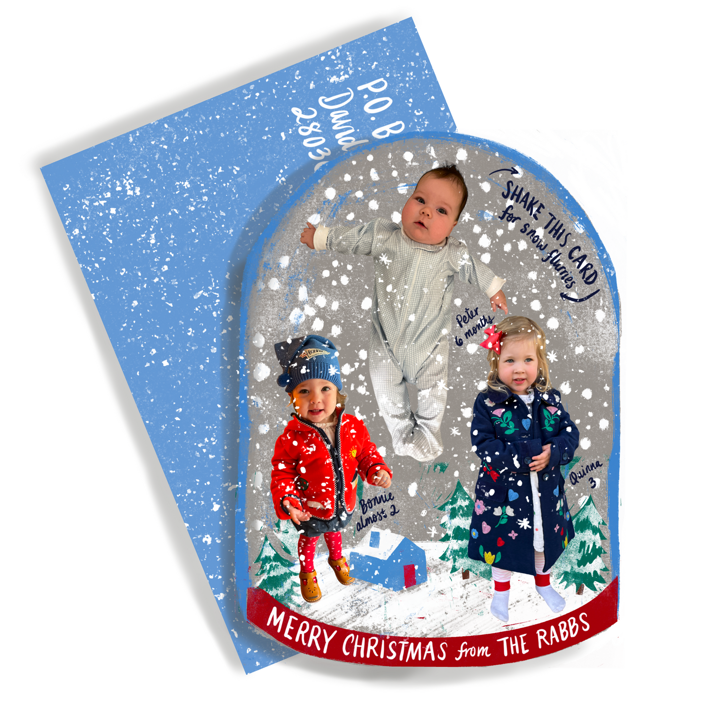 Christmas Cards with Matching Envelopes - Snow Globe