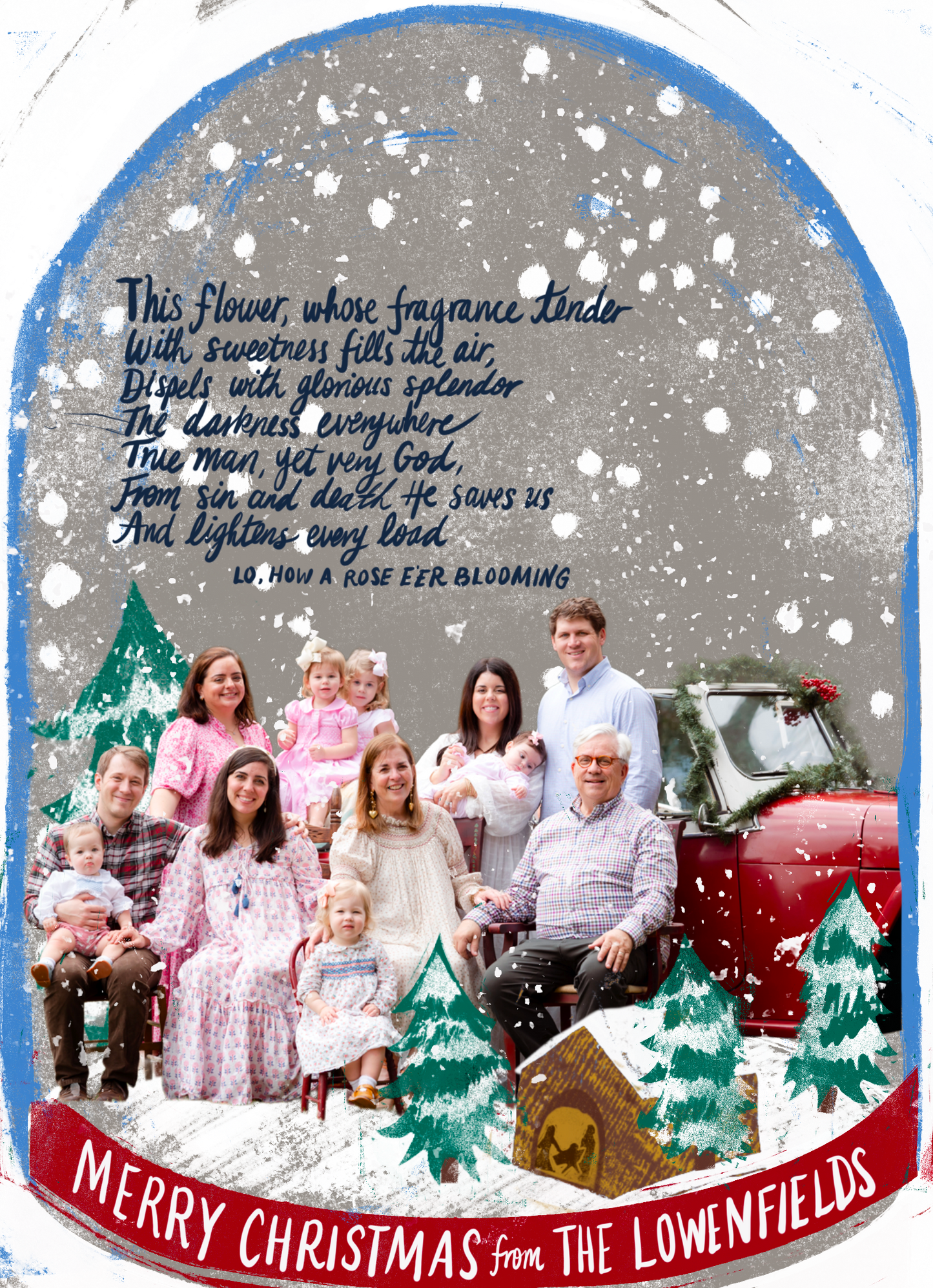 Christmas Cards with Matching Envelopes - Snow Globe