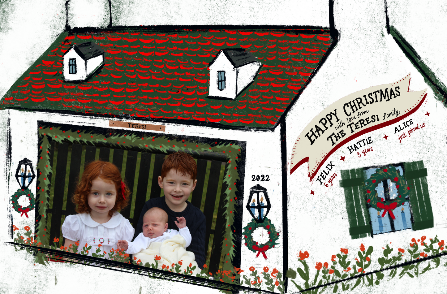 Christmas Cards with Matching Envelopes - Scottish House