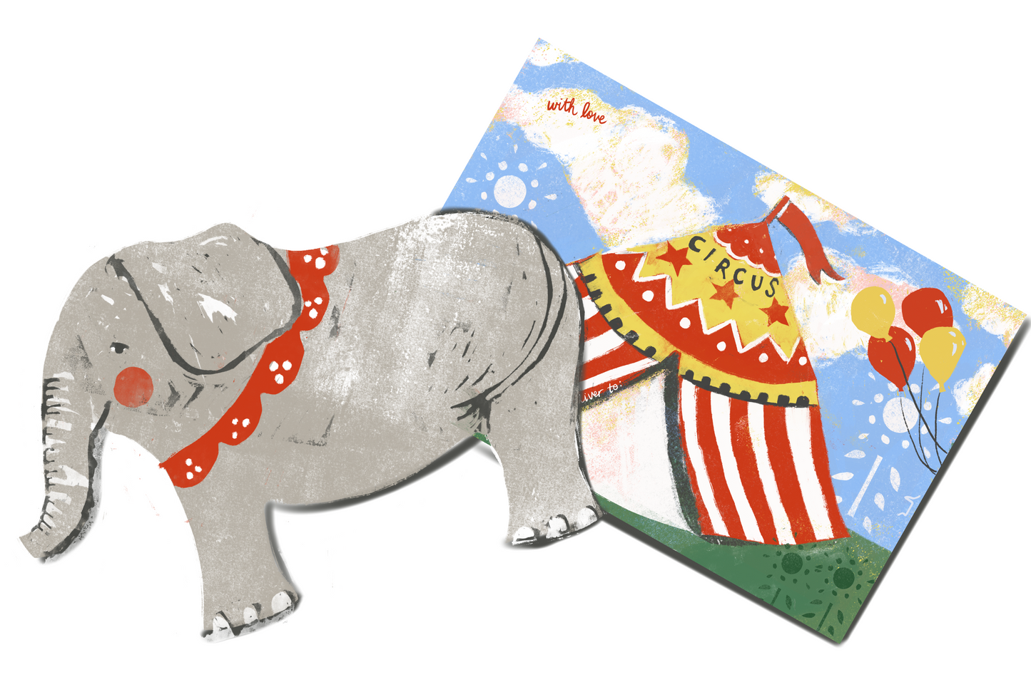 Card - Elephant and Circus