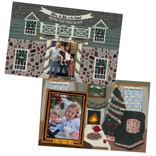 Christmas Cards with Matching Envelopes - Cozy House