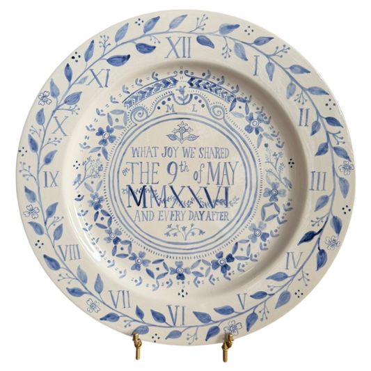 Wedding Platter - Clock with Vines