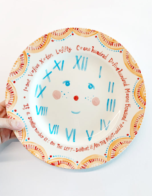 Ceramic Clock Plate - orange