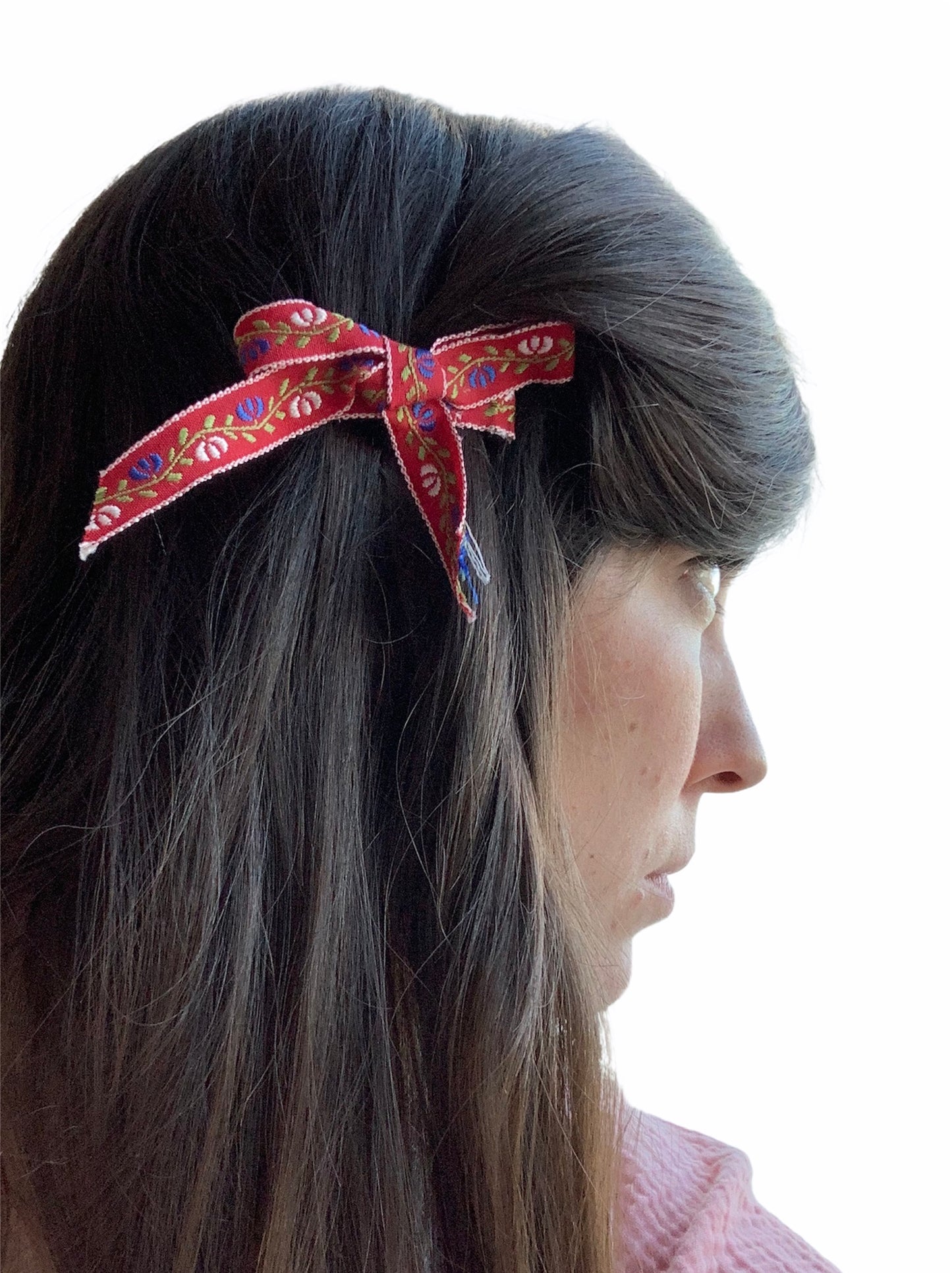 Bow Barrette - Heart and Clover