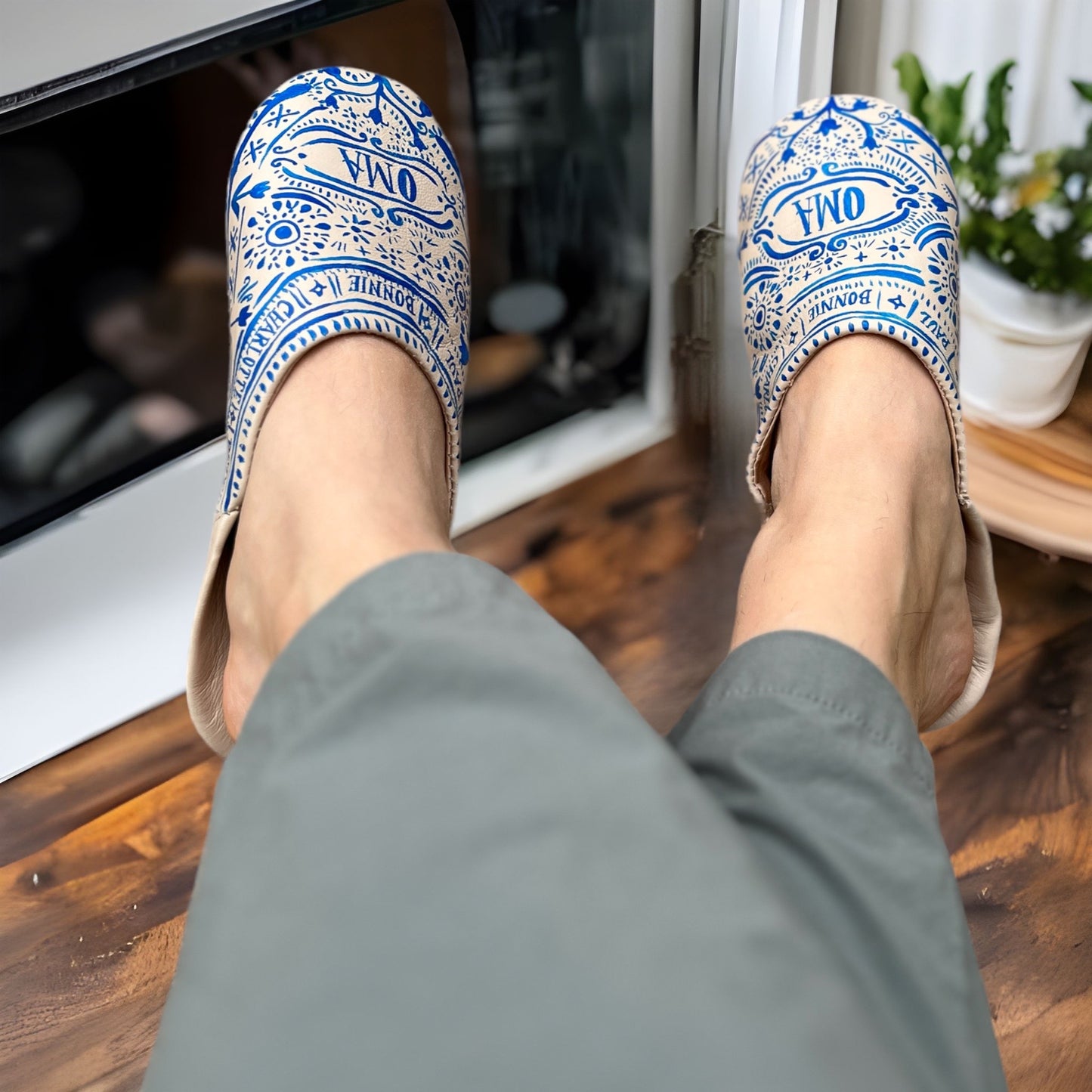 Personalized Leather Slippers