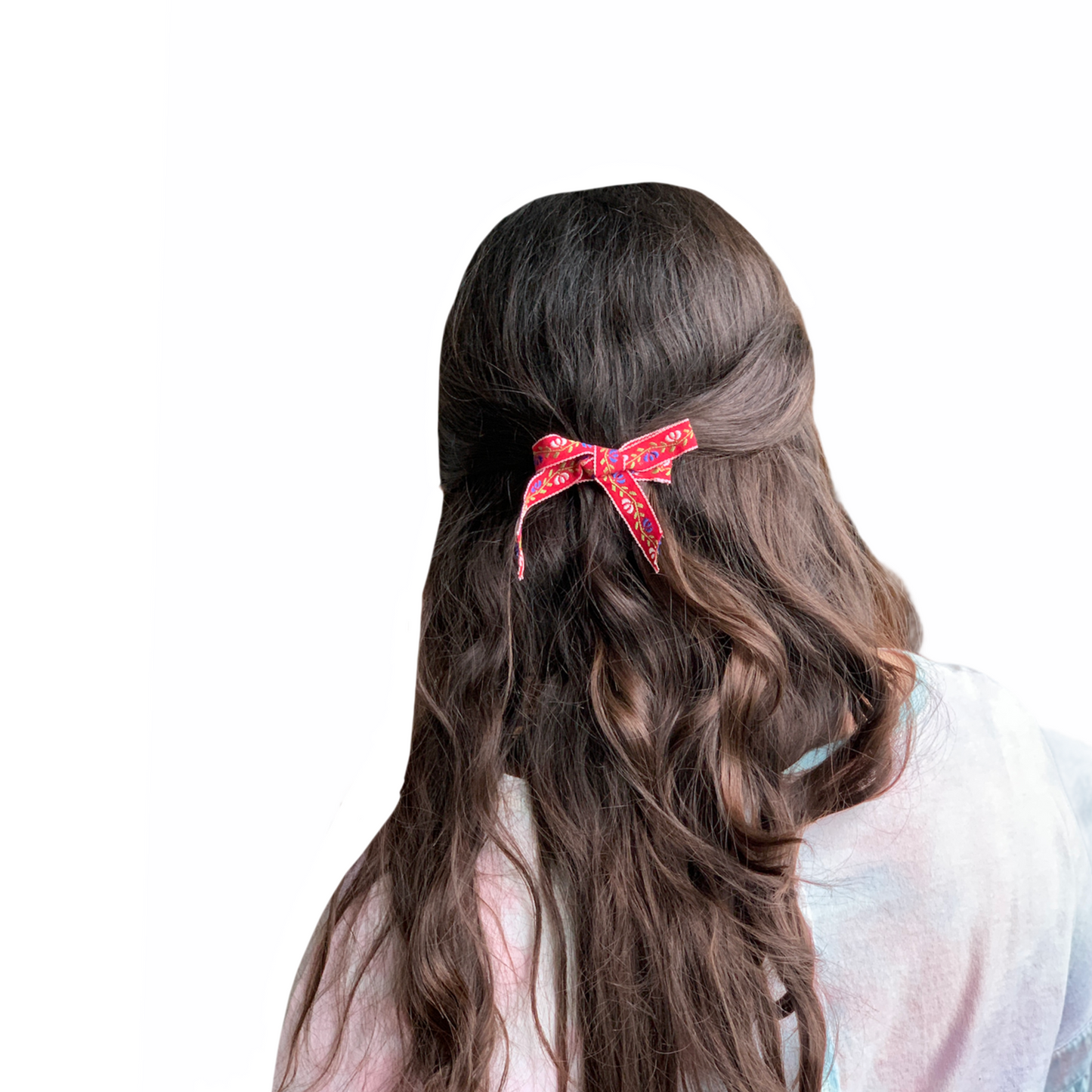 Bow Barrette - Heart and Clover