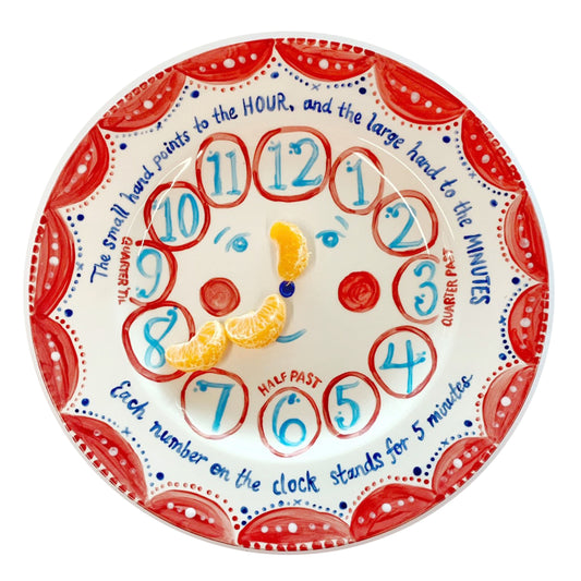 Ceramic Clock Plate - red