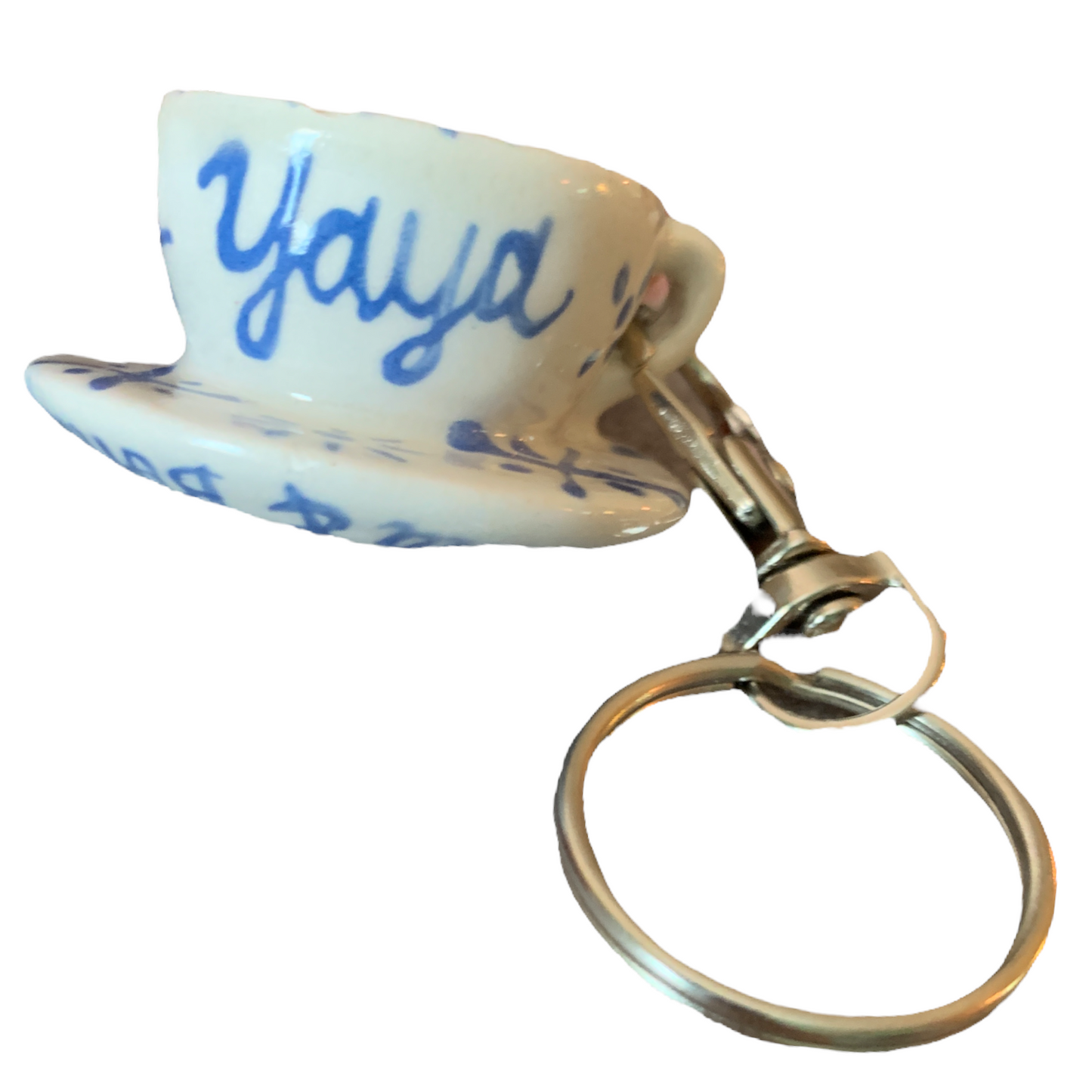Teacup keychain - personalized