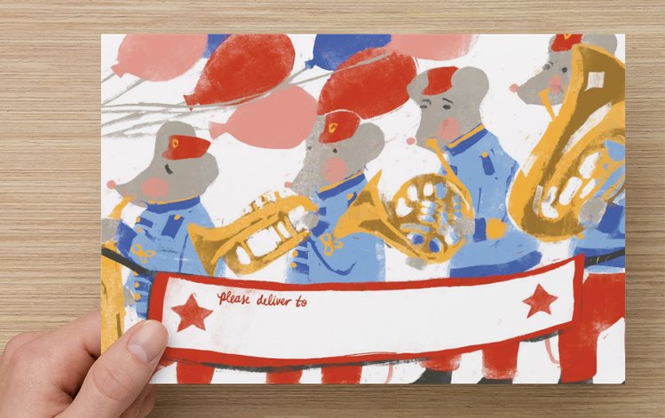 Mouse Marching Band card